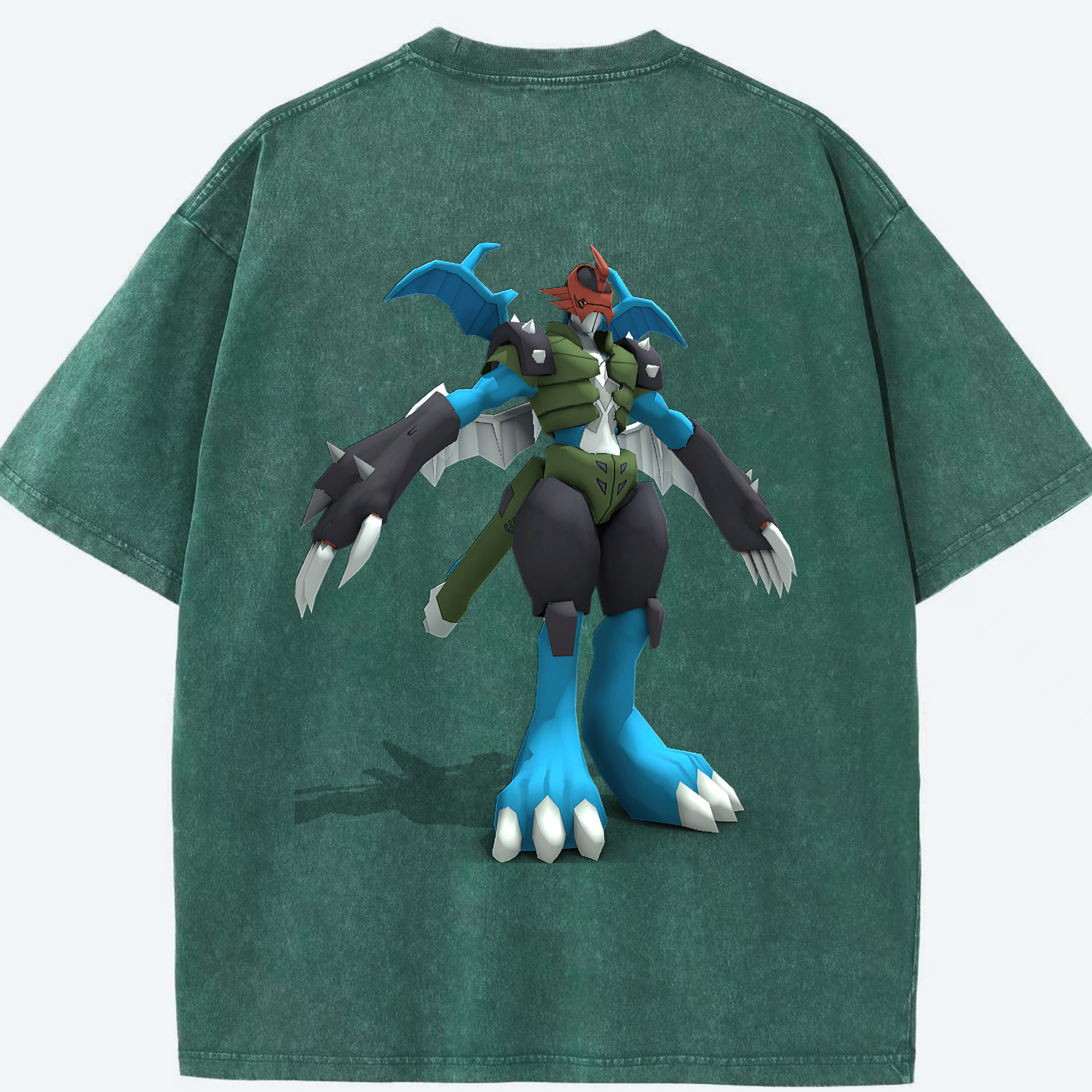 （画像用） Digimon デジタルモンスター/デジモン 綿100% ヴィンテージ風 半袖Tシャツ（背面プリント）